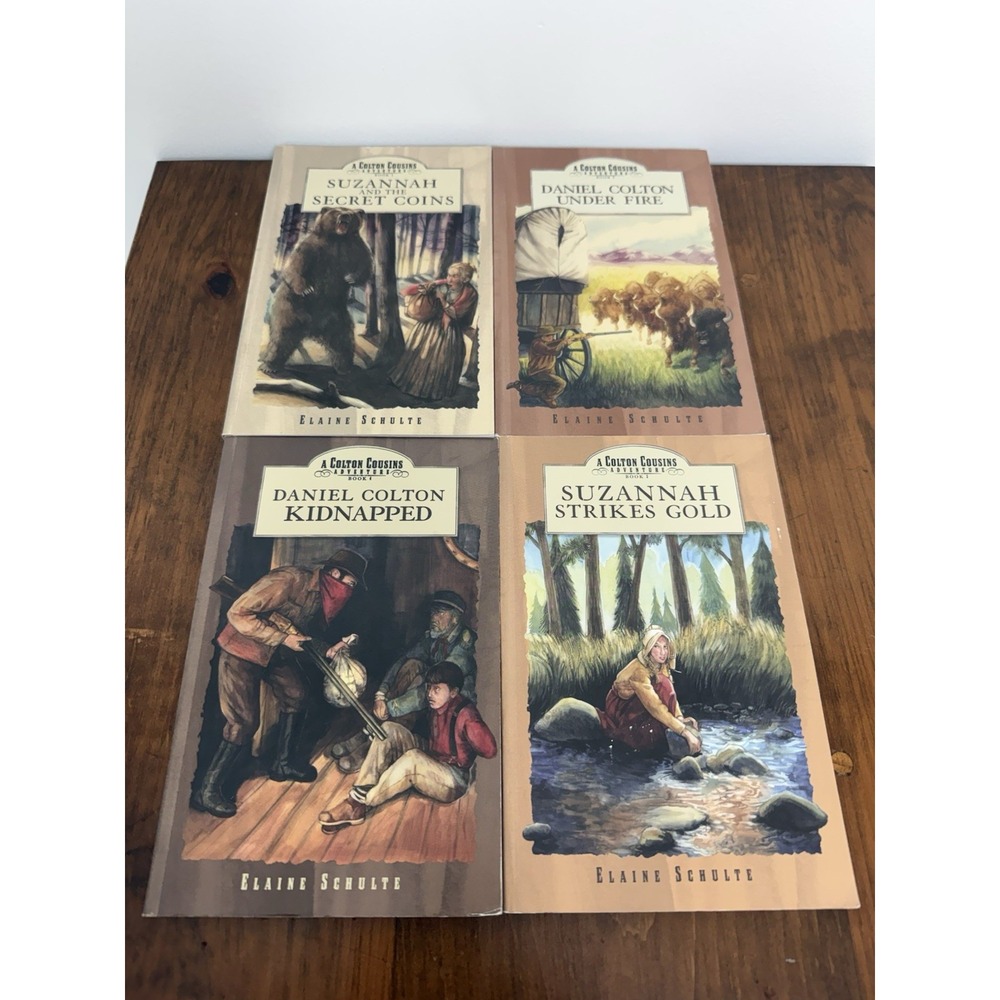 Lot Of 4 COMPLETE SERIES Colton Cousins Adventures Elaine Schulte JourneyForth